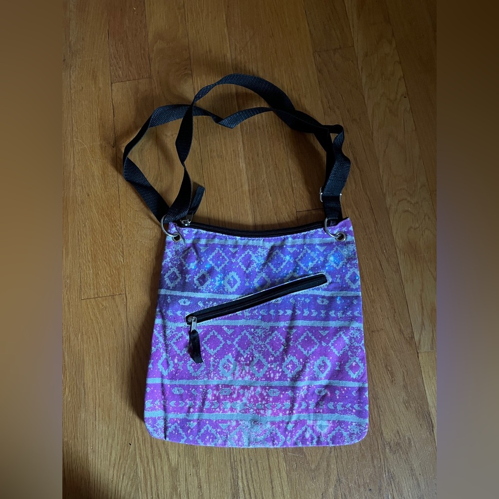Just Be crossbody purse Bag purple pink 10 x 10